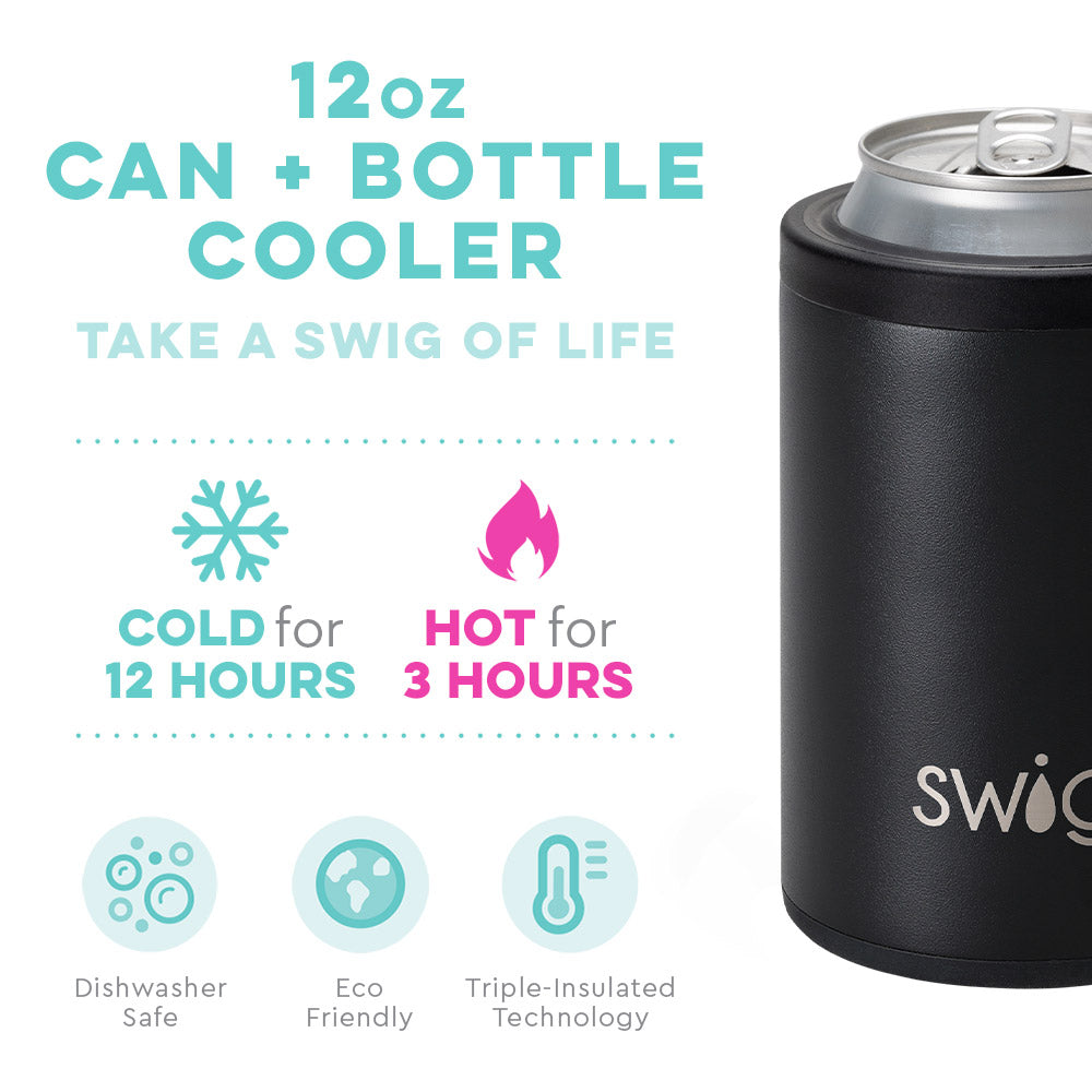 Black Can + Bottle Cooler 12 oz Swig