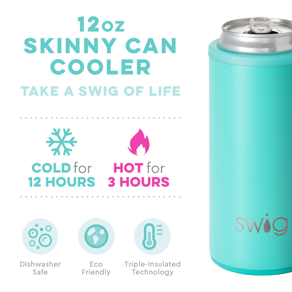 Aqua Skinny Cooler 12 oz Swig