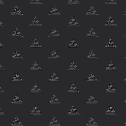 Jet Onyx Craftbound Fabric, 1 yard // Art Gallery Fabric // Triangles