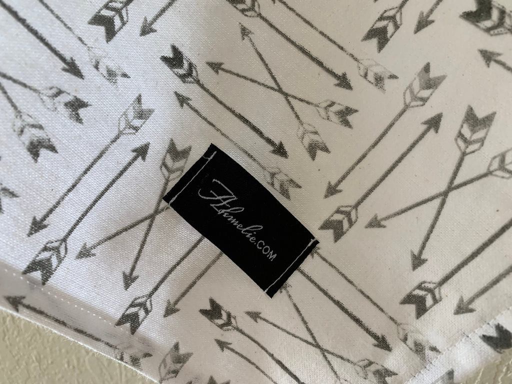 Arrows Black + White Blanket Swaddler: Receiving Blanket, FREE SHIPPING //Grey