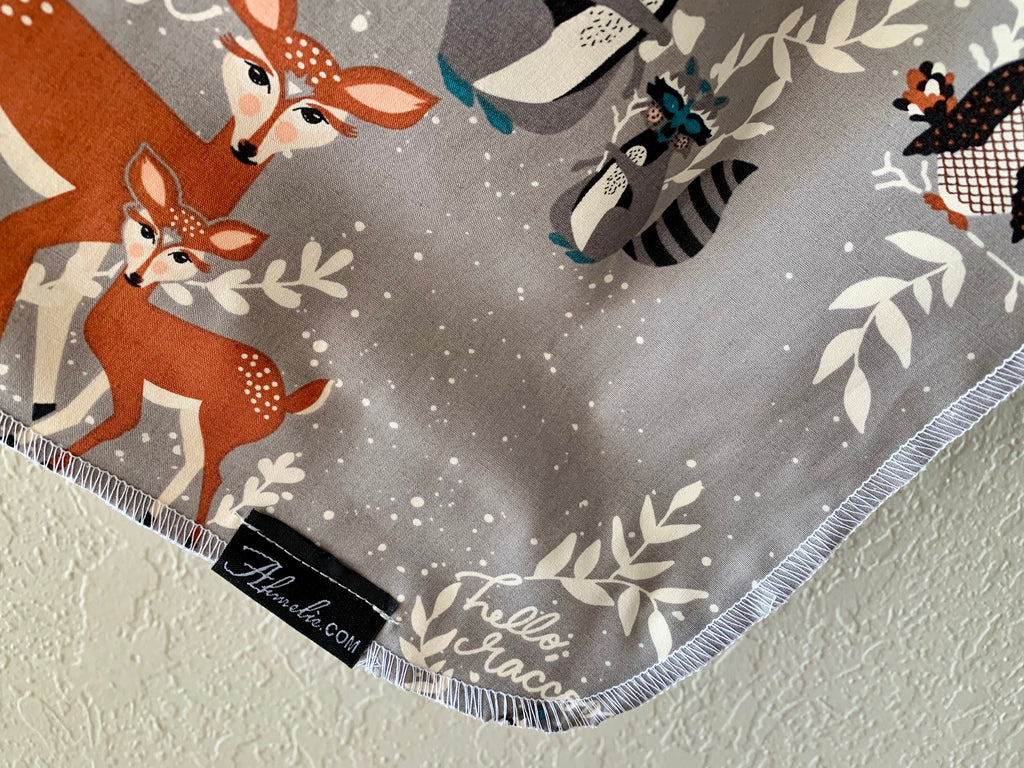 Hello Bear + Star Flannel Double Sided Baby  Blanket Swaddler//  Receiving Blanket //  Swaddling Blanket // wrap //