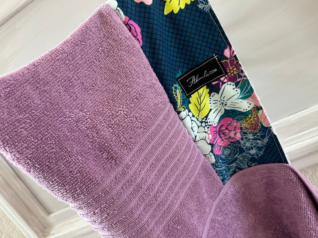 Flowerdrama + Lavender Hooded Bath Beach Pool Towel