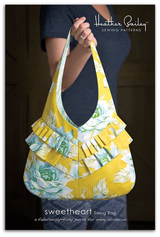 Heather Bailey Sweetheart Swing Bag Sewing Pattern, FREE SHIPPING