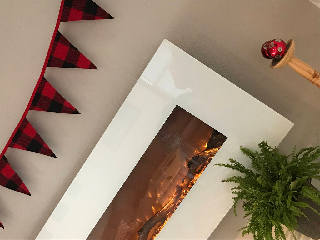 Buffalo Check Holiday Bunting// Decorating // Party Banner //Fireplace Decoration //Mantle //Photo Prop