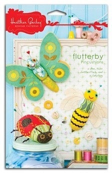 Heather Bailey Flutterby Pincushions Sewing Pattern, FREE SHIPPING