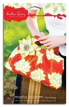 Heather Bailey Marlo Bloom Handbag Sewing Pattern, FREE SHIPPING