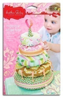 Heather Bailey Happy Stacker Ring Toy Sewing Pattern, FREE SHIPPING