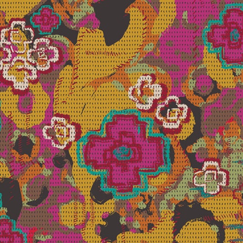 Nuncia Flowers Everywhere Intention Fabric, 1 yard // Art Gallery Fabric // Pat Bravo