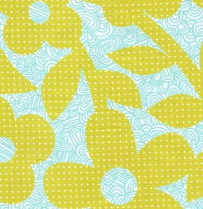 Erin McMorris Weekends Dots and Lines Lime Fabric By the Yard, 1 yard